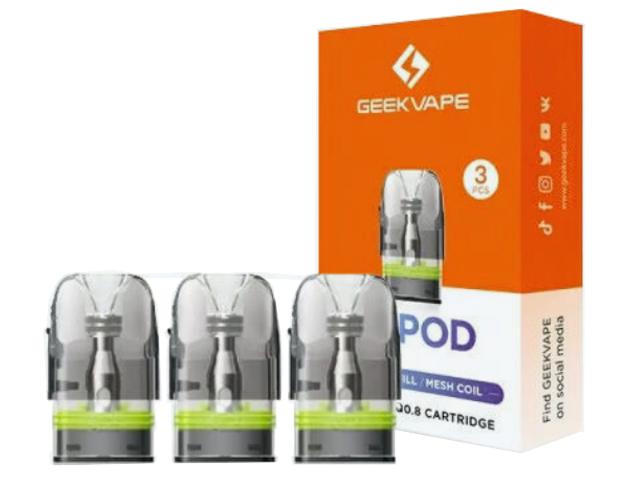 15223 - GeekVape Q SIDE POD Cartridge 3ml - with 0.8ohm Mesh coil (3 ������������)