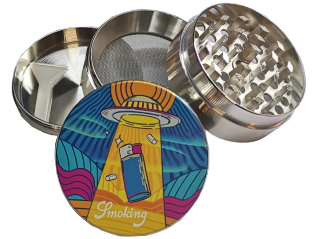 15247 - ������� ������ SMOKING EUPHORIA HALO 4 PARTS METAL GRINDER 50mm 00034 B