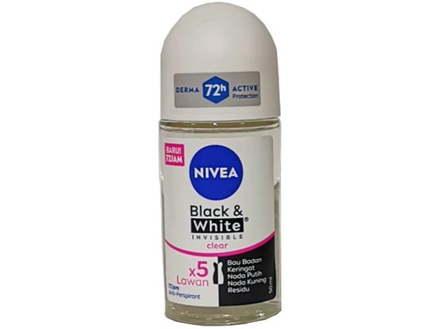 NIVEA BLACK & WHITE INVISIBLE Clear 5 in 1 ��������� ���������� Roll-on 50ml