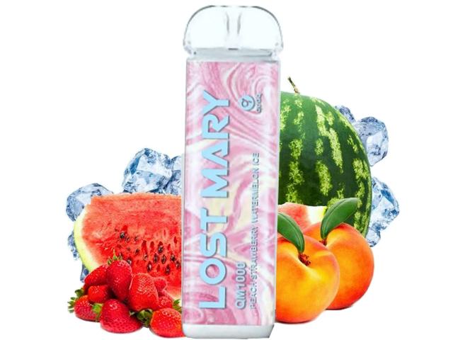 15281 - ����������� ������� ���� ������ LOST MARY QM 1000 2ml PEACH STRAWBERRY WATERMELON ICE 20mg (��������,�������,�������� ��� �����)