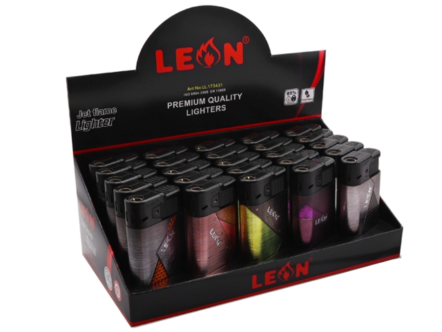 LEON 173431 IGNITE JETFLAME αναπτήρας αντιανεμικός (ΚΟΥΤΙ ΜΕ 25 ΑΝΑΠΤΗΡΕΣ) LEON 173431 IGNITE JETFLAME αναπτήρας αντιανεμικός (ΚΟΥΤΙ ΜΕ 25 ΑΝΑΠΤΗΡΕΣ)