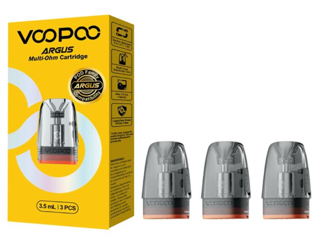 VooPoo ARGUS MULTI-OHM Cartridge 3.5ml with coil 0.4-0.7-1.0ohm (3 ������������)