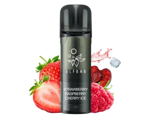 15417 - ELFBAR ELFA PRO V2 ������� 2ml STRAWBERRY RASPBERRY CHERRY ICE 20mg ���. ������������(������� �� ���������,������ ��� ����)