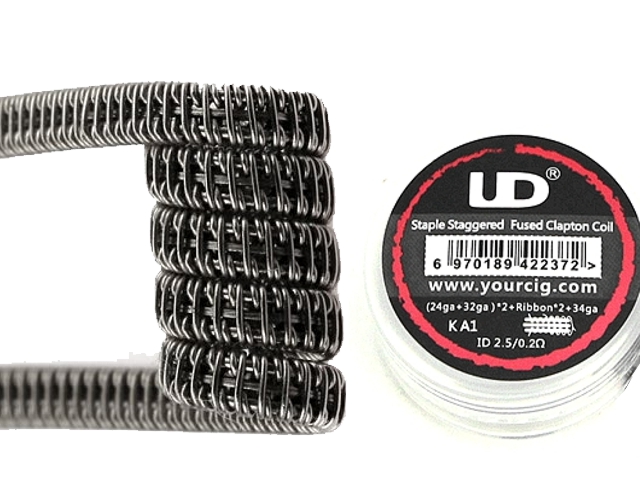   UD Staple staggered fuse clapton coil 0.2 (10 )