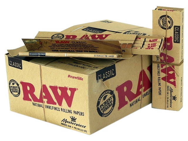 6190 -   24 RAW CONNOISSEUR Classic KING SIZE SLIM + PRE ROLLED TIPS