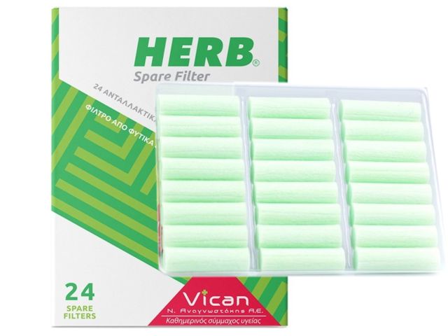 6332 - Herb Spare Filter 24 Ανταλλακτικά Φίλτρα Πίπας Τσιγάρου
