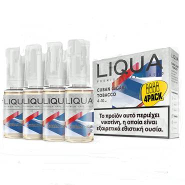 Liqua CUBAN CIGAR TOBACCO 4*10ml (κουβανέζικο πούρο)