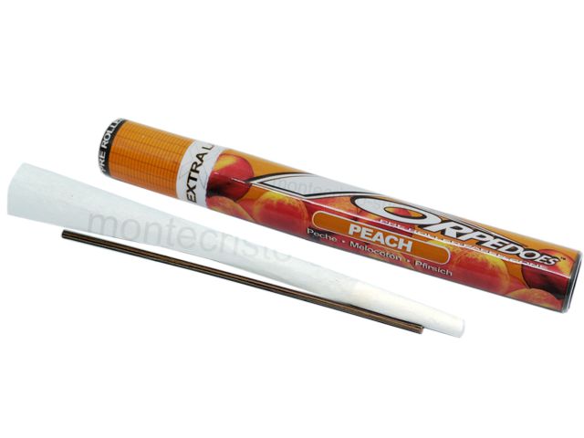 7073 - TORPEDOES Extra Large Size Peach pre rolled paper cone (130mm) 