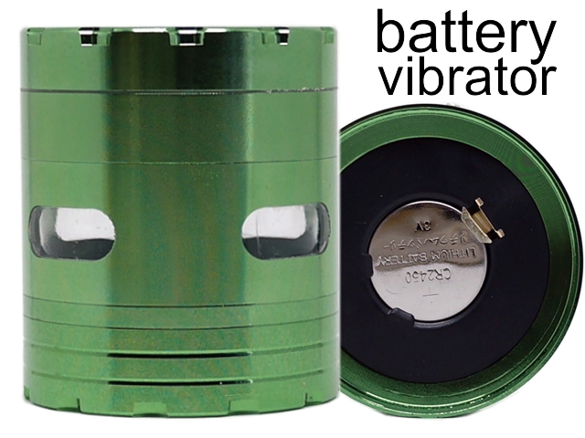Τρίφτης καπνού CONEY Vibra Grinder 63mm Green με δόνηση μεταλλικός (4 parts) 0212383