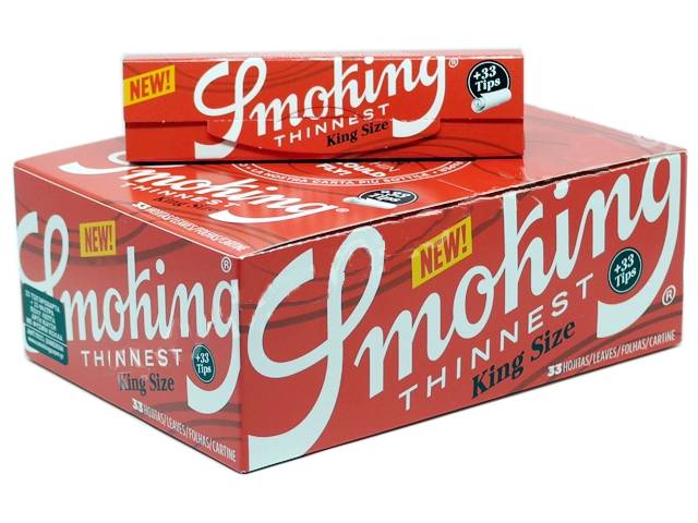 7760 -   24  Smoking Thinnest King Size + 33 tips