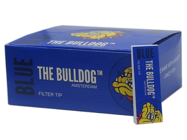 Κουτί με 50 Τζιβάνες THE BULLDOG BLUE Filter Tips (σπαστές)