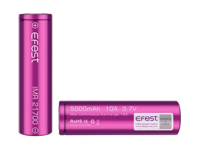 Efest 21700 5000mAh 10A flat top battery (με σύστημα αυθεντικότητας scratch and check)