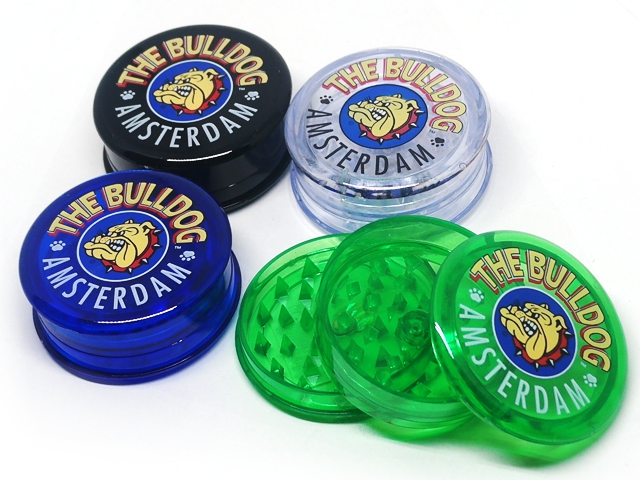 8283 -   THE BULLDOG AMSTERDAM GRINDER GREEN / BLACK / BLUE / TRANS 60mm GR000 / 81 / 82 /83 / 56