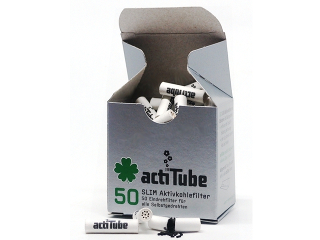 8301 - Φιλτράκια στριφτού actiTube Slim 50 ενεργού άνθρακα 7mm