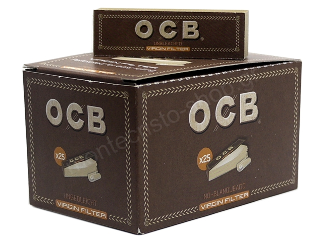 8522 - Τζιβάνες OCB VIRGIN FILTER UNBLEACHED 50 (κουτί των 25)