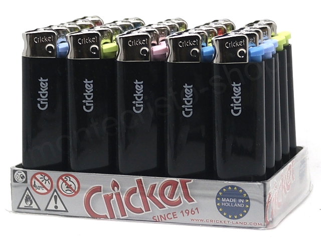 8809 - Κουτί με 25 αναπτήρες Cricket Original Black Coloured 21125146 μεγάλος