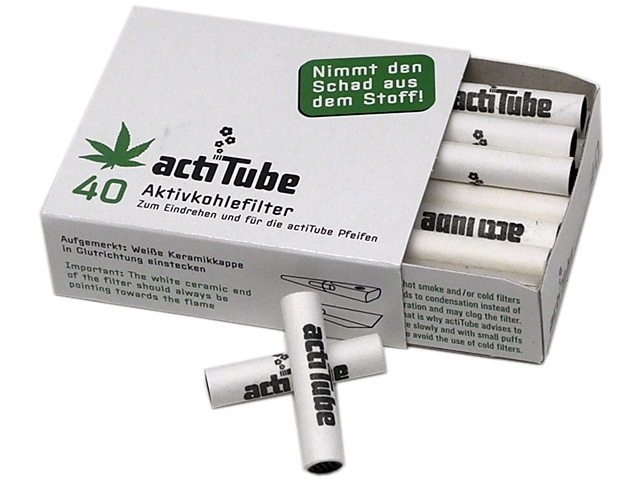 actiTube Slim 7mm Ενεργού Άνθρακα με 50 Φίλτρα - Συσκευασία των 10