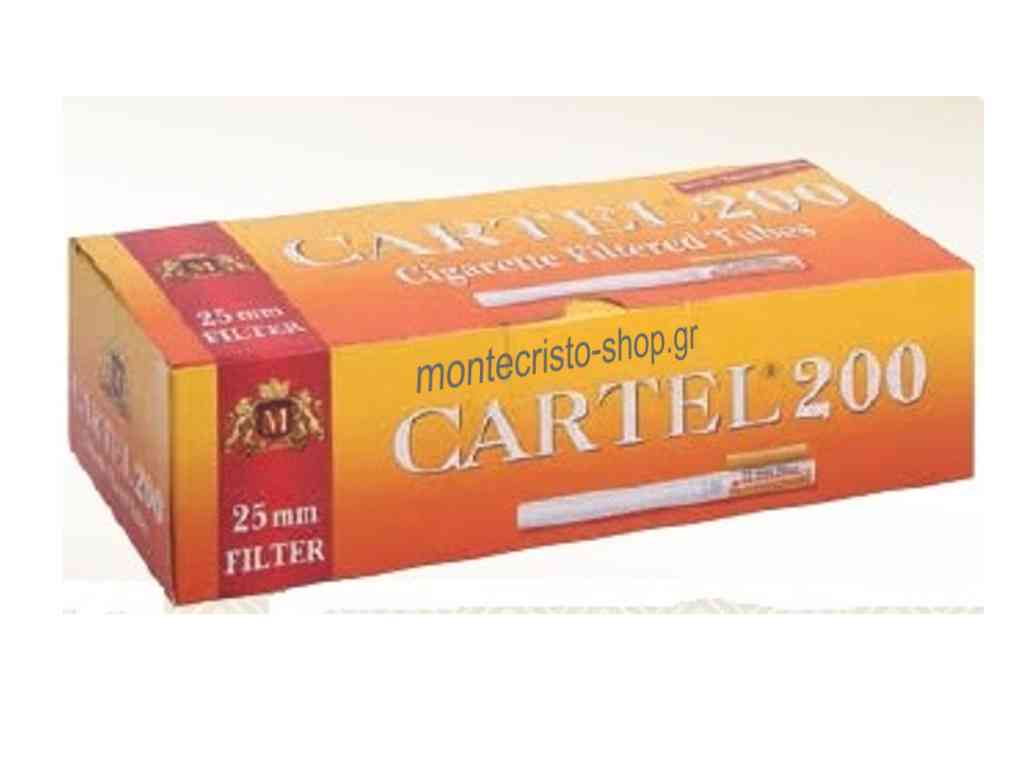   CARTEL 200 Filtered Cigarette Tubes King Size    25mm