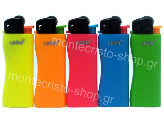  Leon Mini Lighter (WAVE) Disposable Neon Colours 170102