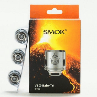 8055 - Ανταλλακτικές κεφαλές SMOK TFV8 X-Baby T6 Core-0.2ohm (3 coils) για Baby Beast X