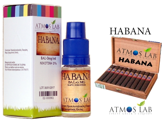 3002 - Atmos Lab HABANA (Κουβανέζικο Καπνικό) 10ml