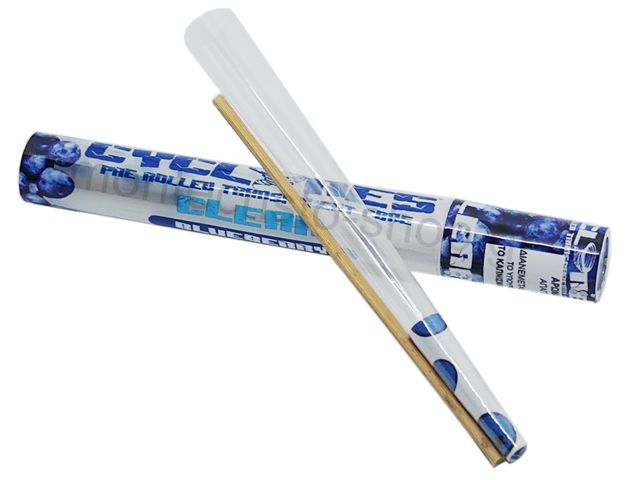 7066 - Cyclones Clear Blueberry Pre Rolled Transperant Cone (  )  