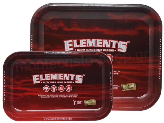  ELEMENTS ROLLING TRAY RED METAL (SMALL & MEDIUM)   