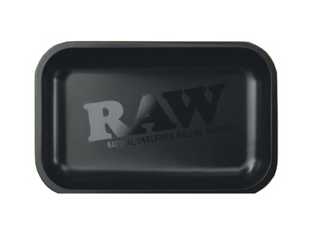 11722 -   RAW BLACK MATTE METAL ROLLING TRAY SMALL