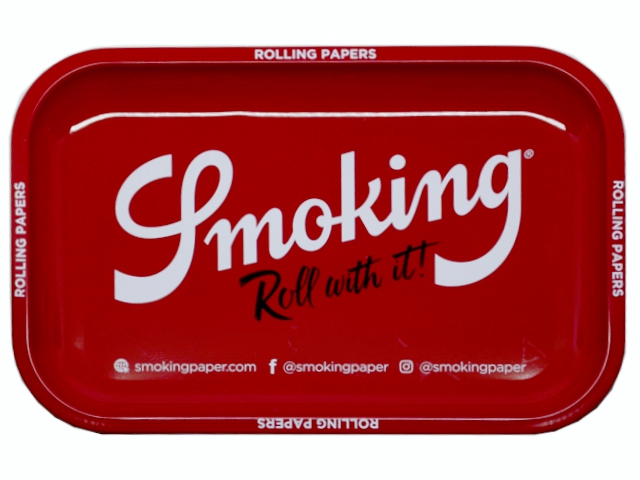 11421 - Δίσκος στριφτού SMOKING RED ROLLING TRAY LARGE