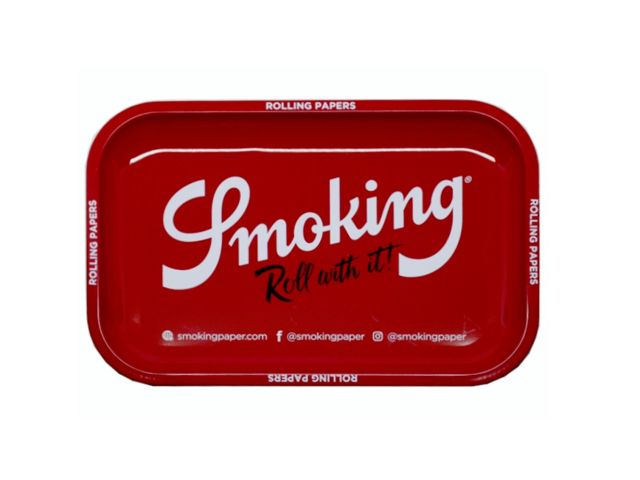   SMOKING RED ROLLING TRAY SMALL