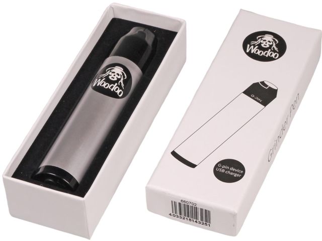 Ηλεκτρικός τρίφτης καπνού Woodoo Grinder Pen electric silver/gun 99660702