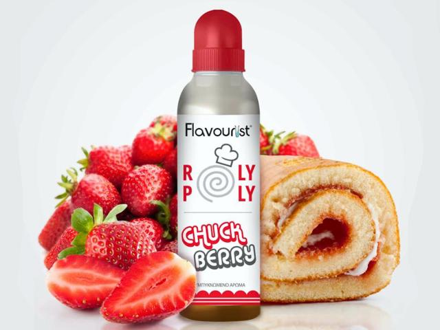 9606 - FLAVOURIST ROLY POLY CHUCK BERRY 30/70ml (παντεσπάνι με κρέμα και φράουλα)
