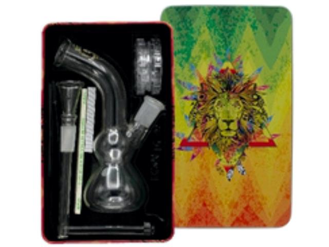 11798 -  Bong AMSTERDAM GREENLINE BONG 16cm LG02RS- SET