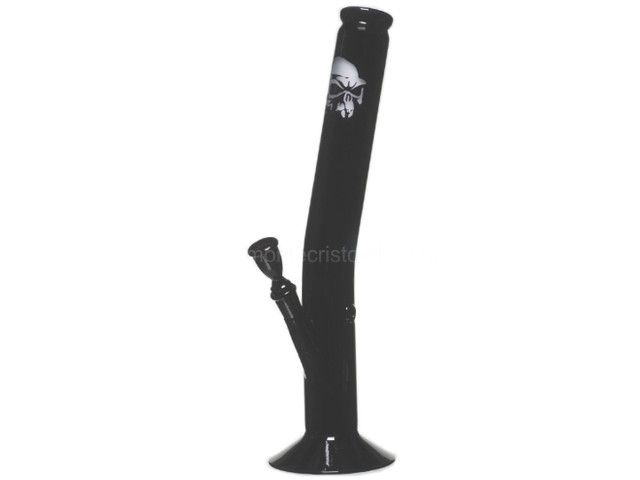 6624 -   BLACK ART GLASS BONG 42cm 01155 ()