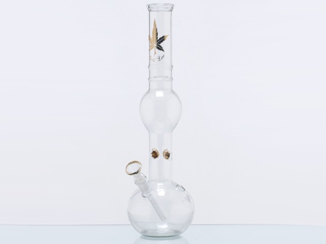   GOLD LINE GLASS ICE BONG 39cm 01024