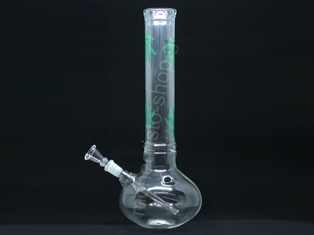 7724 -   MULTI LEAF BOUNCER GLASS BONG 34cm 01131