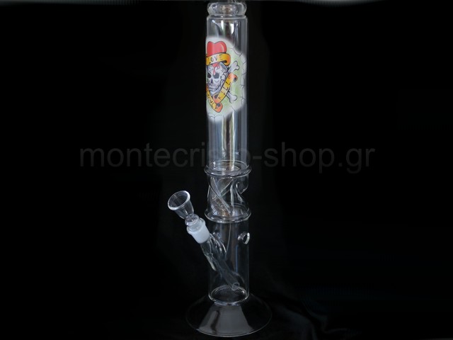 6647 -   TATTOO GLASS BONG 43cm 01161