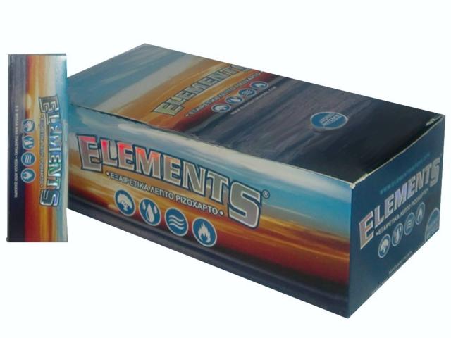 633 - Χαρτάκια ELEMENTS κανονικά ριζόχαρτο κουτί 50 τεμ, 50 φύλλα