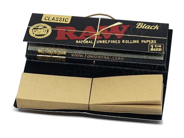  RAW BLACK 1&1/4 +TIPS   CONNOISSEUR 50 