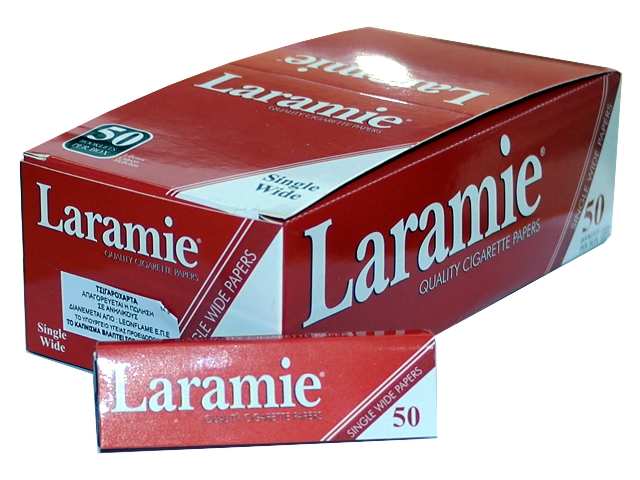 2319 - Χαρτάκια στριφτού Laramie Κόκκινα κουτί με 50 τσιγαρόχαρτα