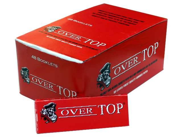 2566 - Χαρτάκια στριφτού Over Top κόκκινα (κουτί με 48 τσιγαρόχαρτα)