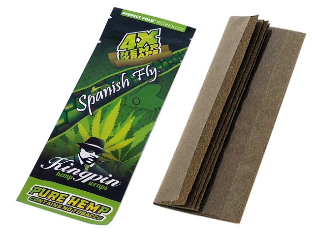 6134 - Kingpin Hemp Wraps Spanish Fly ( 4 ) 