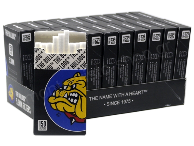 8908 - Κουτί με 20 πακετάκια THE BULLDOG 5.3mm Filters με 150 φιλτράκια
