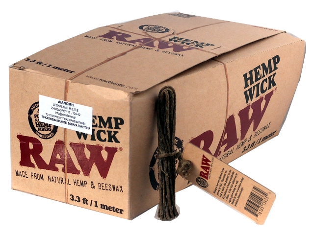 3178 - Κουτί με 60 Raw Hemp Wick 1 μέτρο