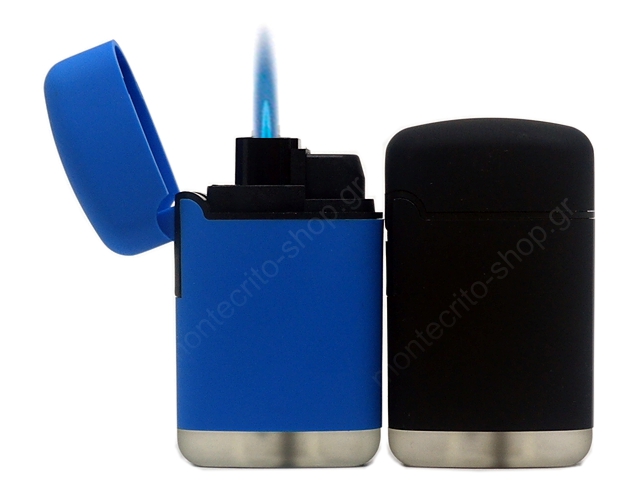 8167 - LEON COBBLE JETFLAME LIGHTER BLUE&BLACK 170249