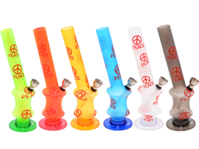 7861 -  ATOMIC Acryl Bong 20cm Peace 0212651