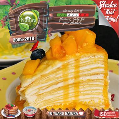 9652 - NATURA SHAKE AND TASTE MANGO CREPE 60/100ml (τούρτα με μάνγκο)