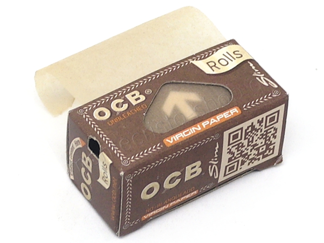 OCB ROLLS VIRGIN PAPER SLIM UNBLEACHED