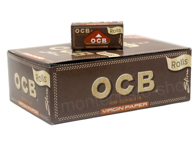8991 - OCB ROLLS VIRGIN PAPER SLIM UNBLEACHED (  24)