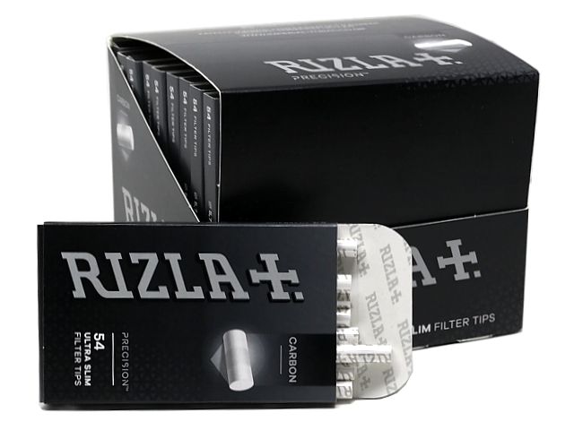10761 - Φιλτράκια ενεργού άνθρακα Rizla carbon Precision 54 Ultra Slim 5.7mm (κουτί των 20)